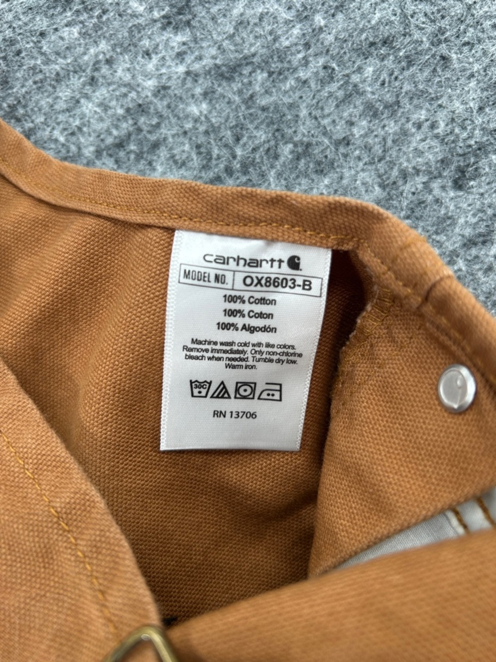 Carhartt Kids Duck Washed Bib Overall Size 6 CHILD) - Picture 8 of 8